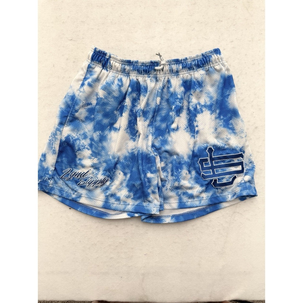 Legend Supply Mesh Basketball Shorts Blue EE Style Tie Dye Men's 2XL 6" Inseam